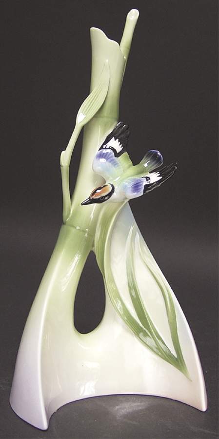 Bamboo & Songbird Collection Triangle Vase - No Box by Franz Collection-1