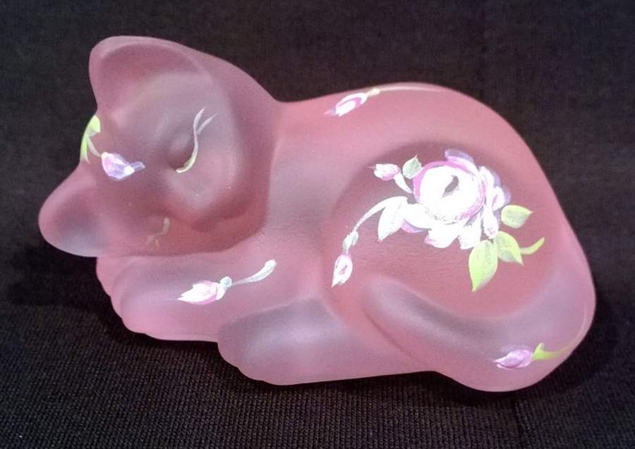 Fenton-Lenox Exclusives Rose The Little Pink Cat - Boxed by Fenton-1