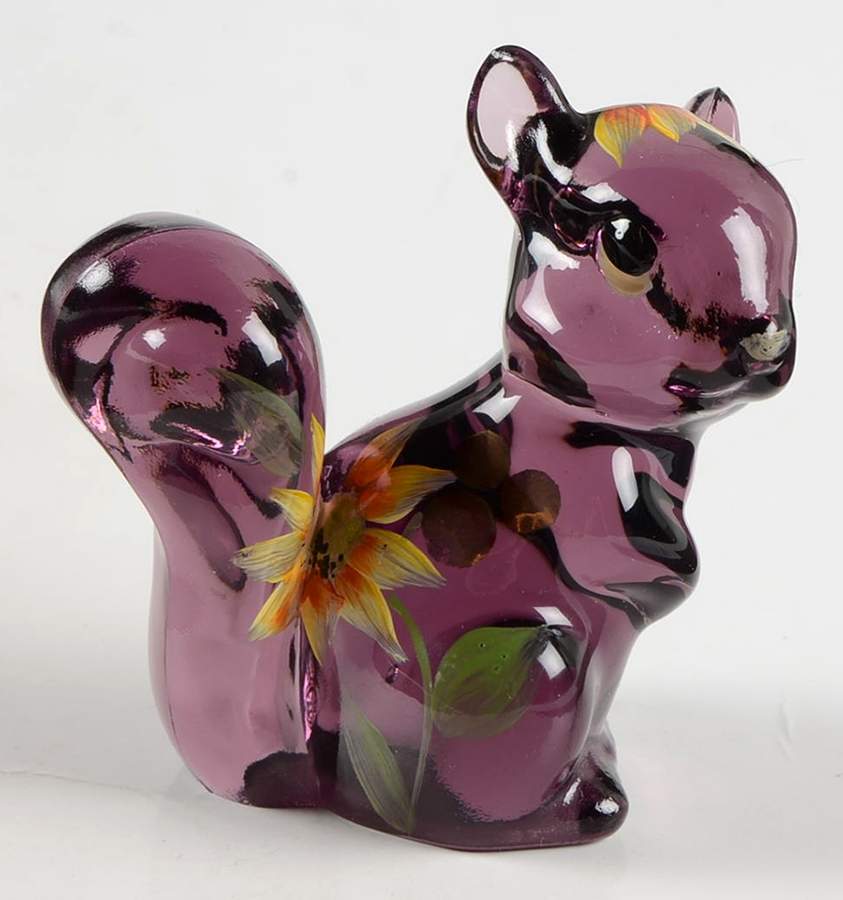 Fenton-Lenox Exclusives Aubergine Autumn Squirrel - Boxed by Fenton-1