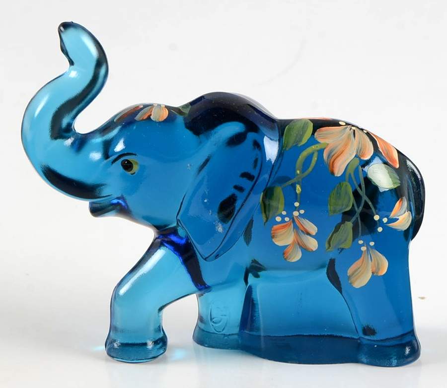 Fenton-Lenox Exclusives Indigo The Little Blue Elephant - No Box by Fenton-1
