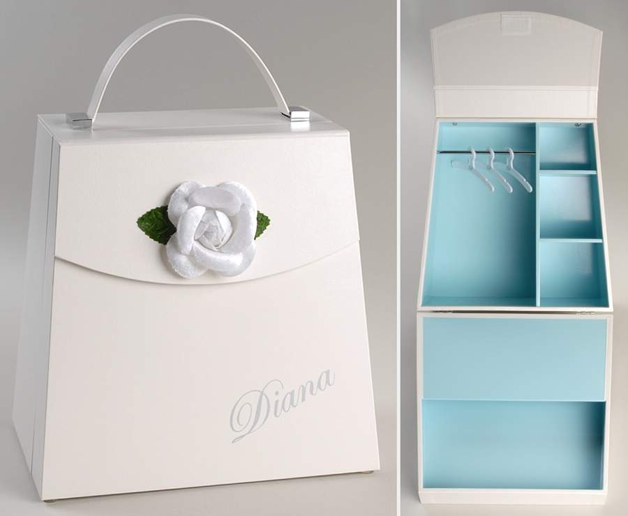 Princess Diana Collector Bears Purse Style Wardrobe Trunk - Wardrobe 1 by Franklin Mint-1