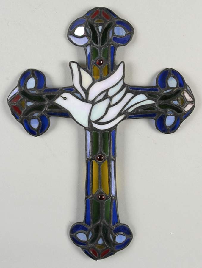 Franklin Mint Giftware Dove-Stained Glass Cross - No Box by Franklin Mint-1