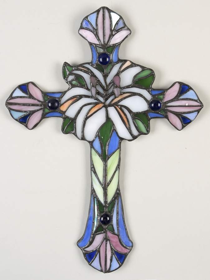 Franklin Mint Giftware Purity Of Love-Stained Glass Cross - No Box by Franklin Mint-1