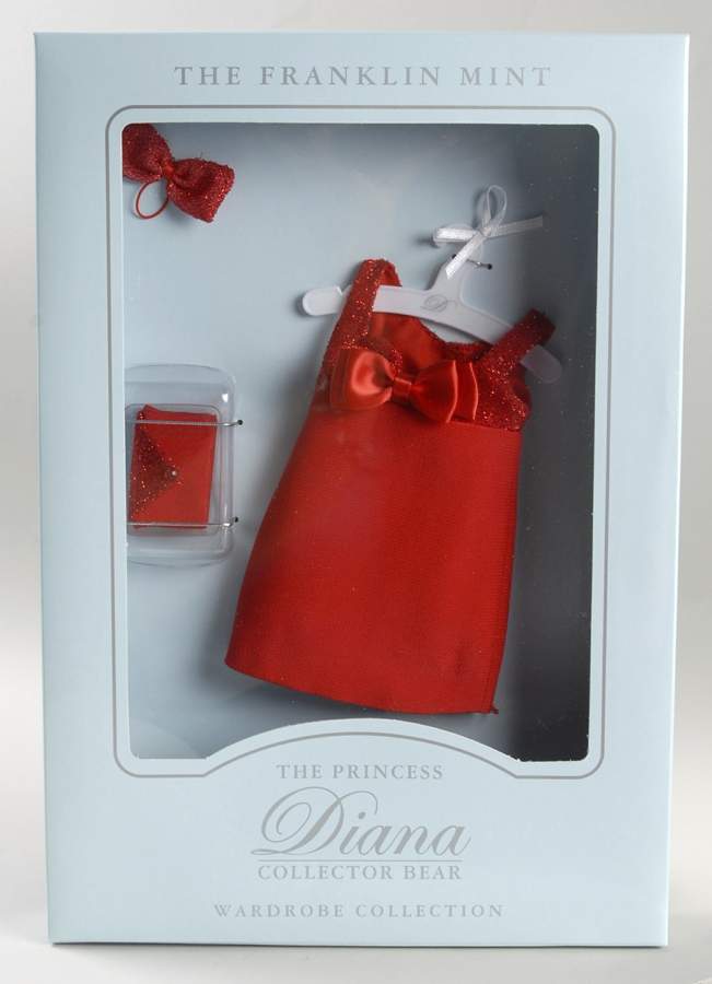 Princess Diana Collector Bears Red Ensemble - Boxed by Franklin Mint-1