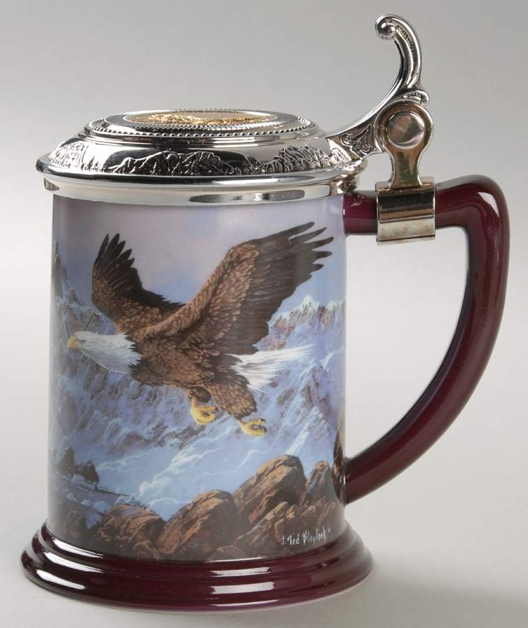 Alaska Chilkat Bald Eagle Eagles Of The Majestic Mountain - No Box by Franklin Mint-1