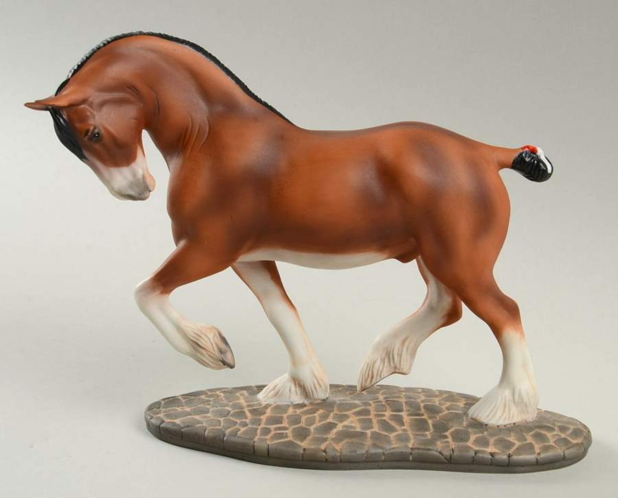 Great Horses of the World Clydesdale - No Box by Franklin Mint-1