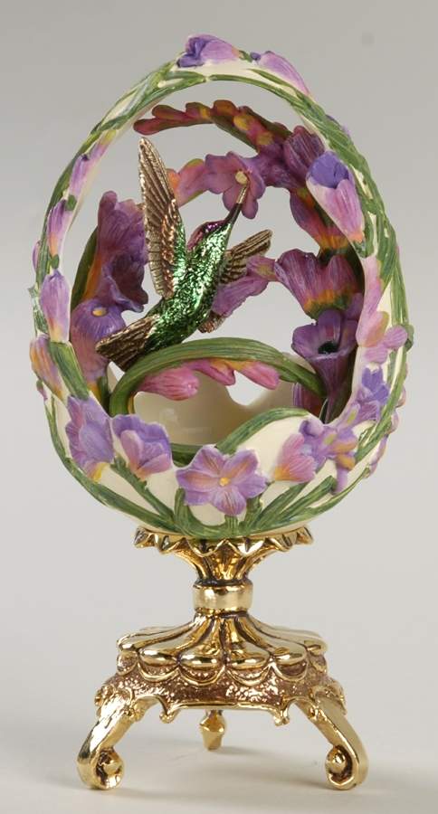 Jeweled Beauties of the Garden Egg Splendor In The Garden - No Box by Franklin Mint-1