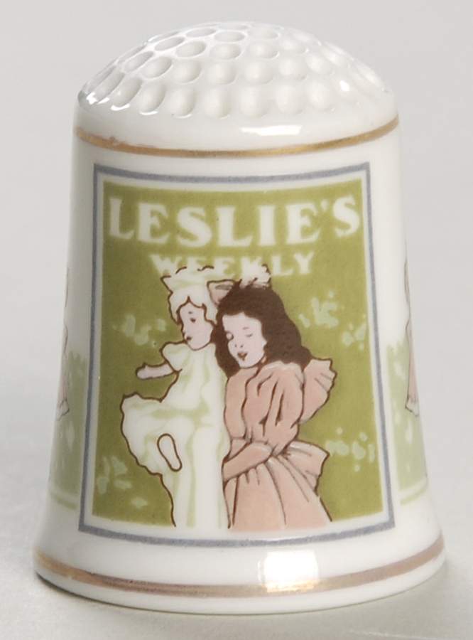 Magazine Cover Thimble Collection Leslie's - No Box by Franklin Mint-1