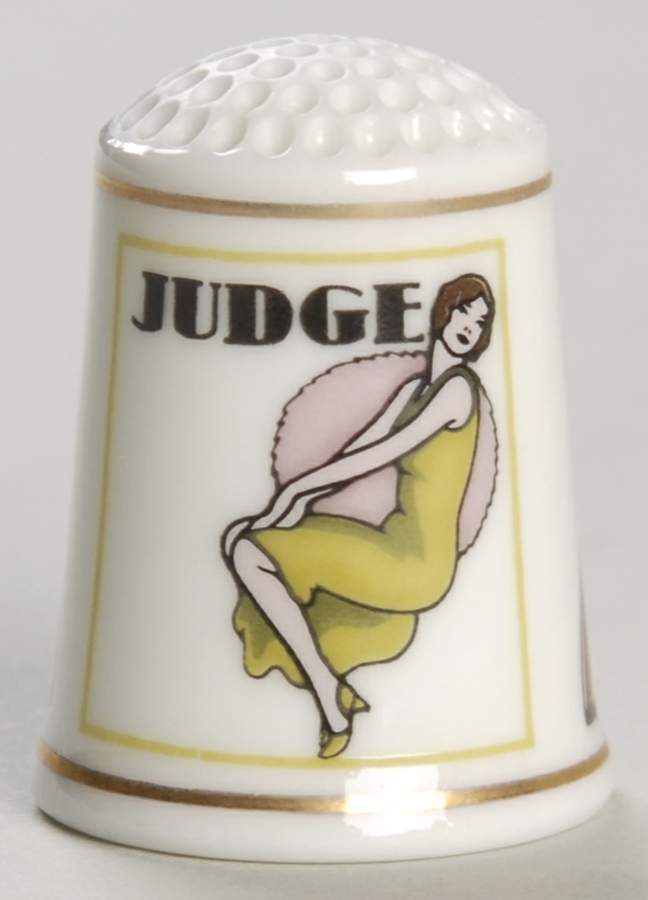 Magazine Cover Thimble Collection Judge - No Box by Franklin Mint-1