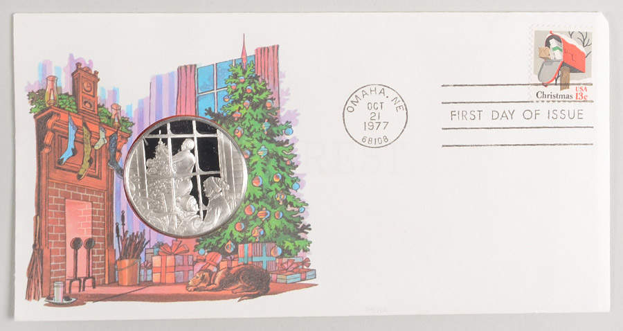 Postmasters of America Christmas 1977 - No Box by Franklin Mint-1
