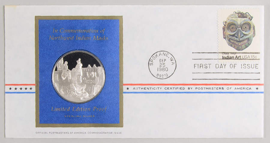 Postmasters of America Chilkat Tlingit Indian Folk Art - No Box by Franklin Mint-1