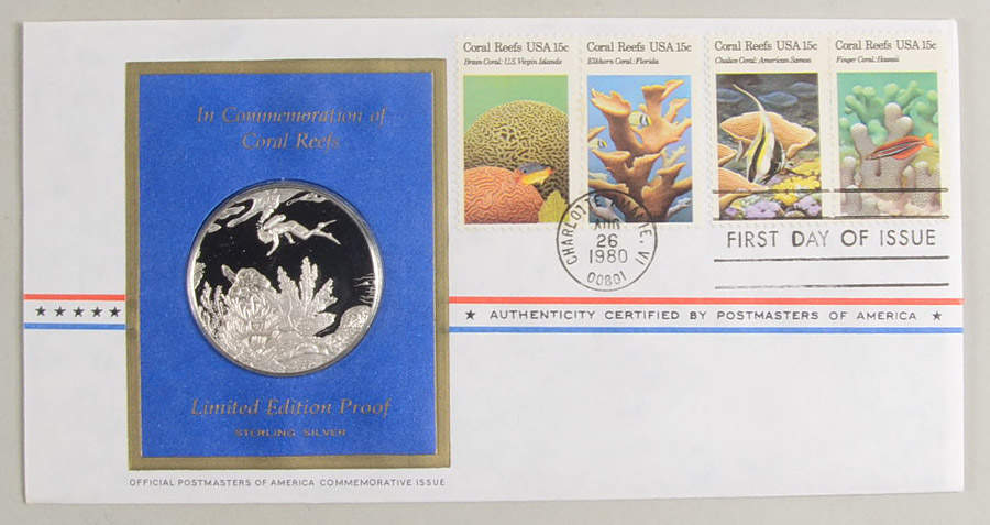 Postmasters of America Coral Reefs - No Box by Franklin Mint-1