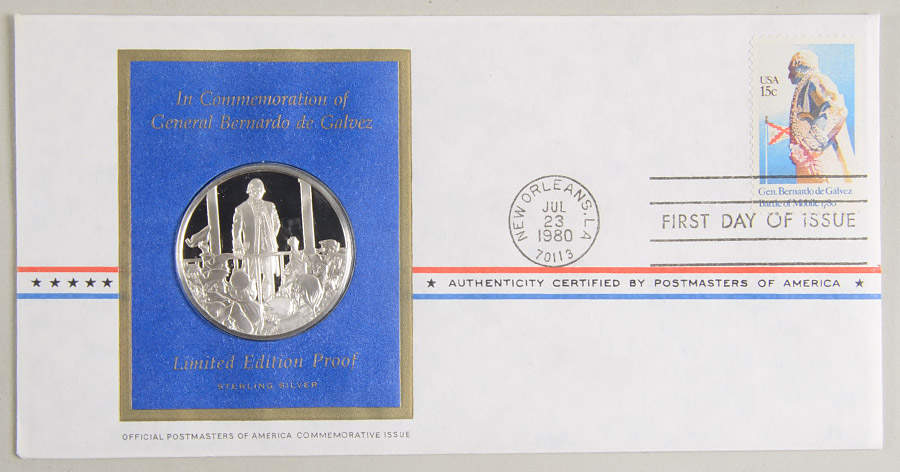 Postmasters of America General Bernardo De Galvez - No Box by Franklin Mint-1