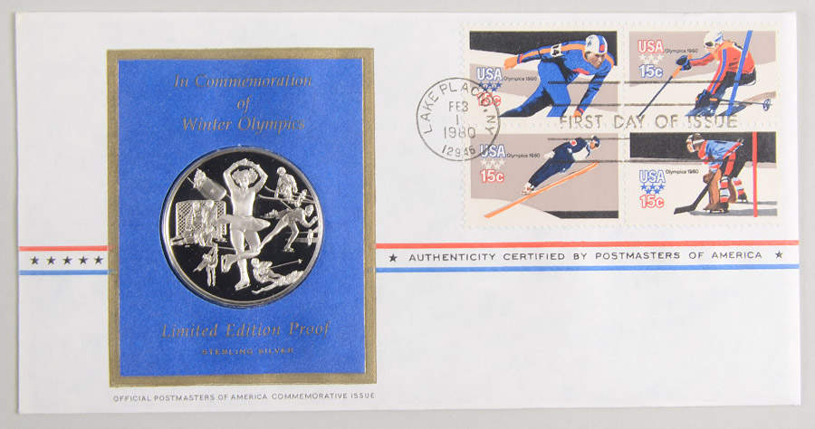Postmasters of America Winter Olympic Games - No Box by Franklin Mint-1
