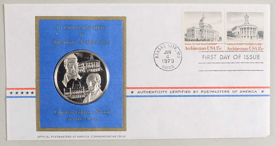 Postmasters of America American Architecture - No Box by Franklin Mint-1