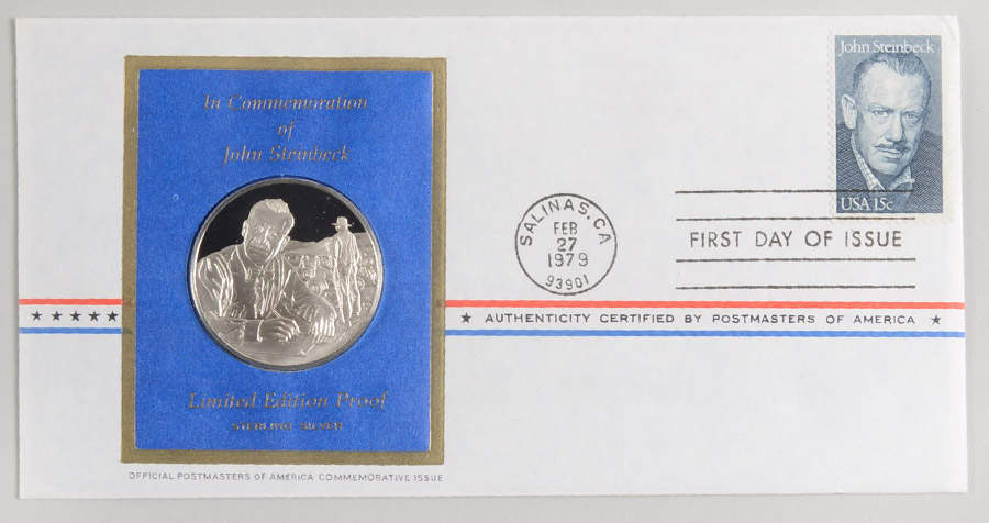 Postmasters of America John Steinbeck - No Box 159 by Franklin Mint-1