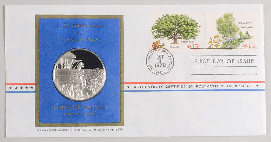 Postmasters of America American Trees - No Box by Franklin Mint-1