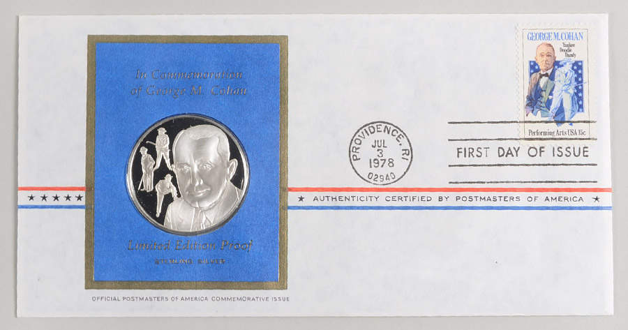 Postmasters of America George M. Cohan - No Box by Franklin Mint-1