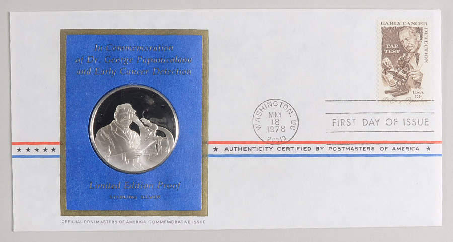 Postmasters of America Dr. George Papanicolaou - No Box by Franklin Mint-1