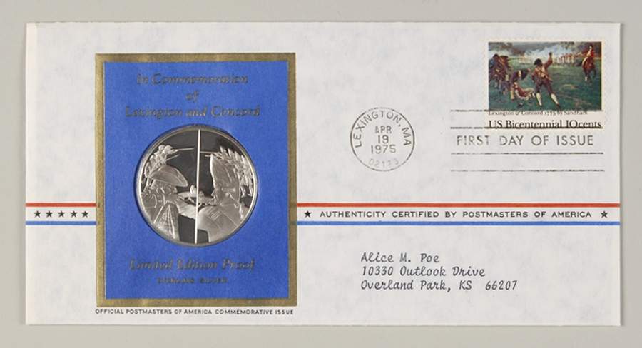 Postmasters of America Battles Of Lexington And Concord - No Box by Franklin Mint-1