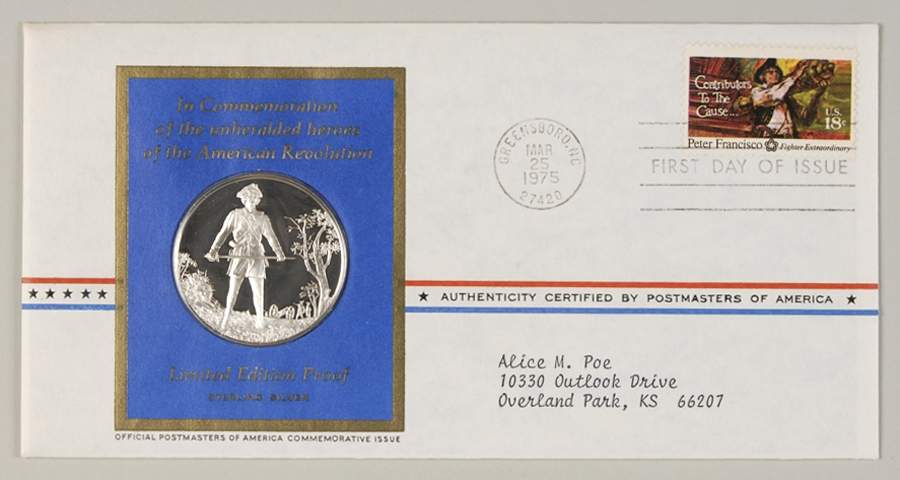 Postmasters of America Contr's To The Cause, Peter Francisco - No Box by Franklin Mint-1