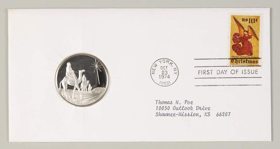 Postmasters of America Christmas,1974 Perussis Altarpiece - No Box by Franklin Mint-1