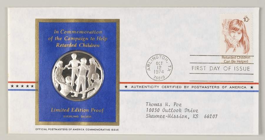Postmasters of America Campaign To Help Retarded Children - No Box by Franklin Mint-1