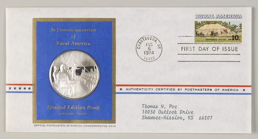 Postmasters of America Rural America, Chautauqua - No Box by Franklin Mint-1