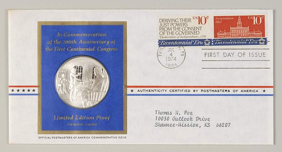 Postmasters of America First Continental Congress, 200th - No Box by Franklin Mint-1