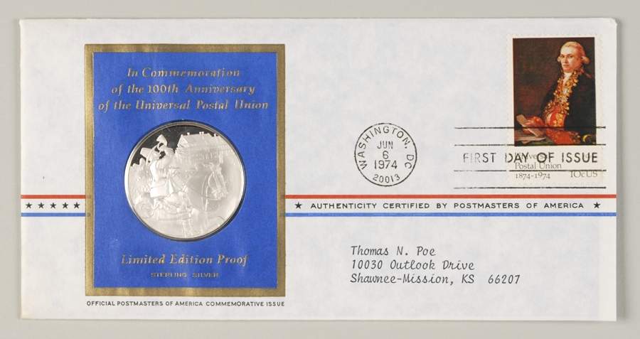 Postmasters of America Universal Postal Union, 100th Anniversar - No Box by Franklin Mint-1