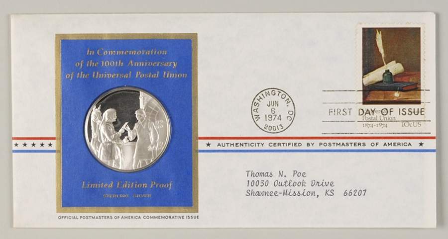 Postmasters of America Universal Postal Union, 100th Anniversar - No Box by Franklin Mint-1