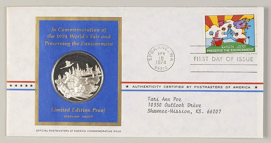 Postmasters of America 1974 World's Fair & Preserving The Envir - No Box by Franklin Mint-1