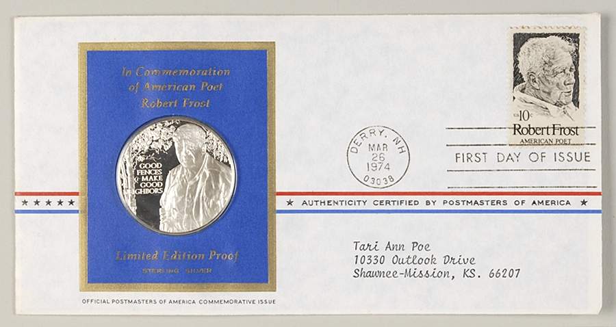 Postmasters of America American Poet, Robert Frost - No Box by Franklin Mint-1