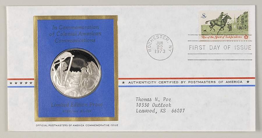 Postmasters of America Colonial Communications-Post Rider - No Box by Franklin Mint-1