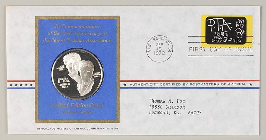 Postmasters of America Pta-Parent Teacher Association-75th Anni - No Box by Franklin Mint-1