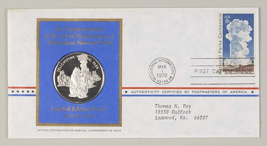 Postmasters of America Yellowstone National Park - No Box by Franklin Mint-1