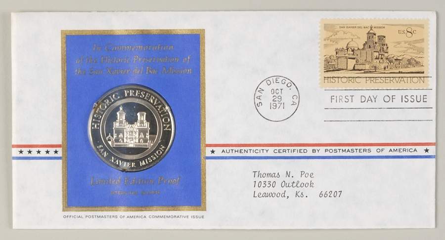 Postmasters of America Historic Preservation, San Xavier Missio - No Box by Franklin Mint-1