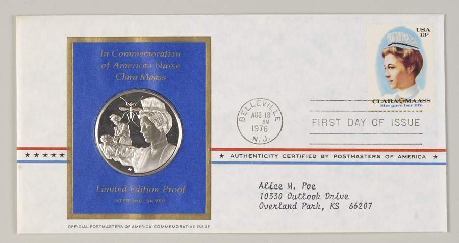 Postmasters of America Clara Maass - No Box by Franklin Mint-1
