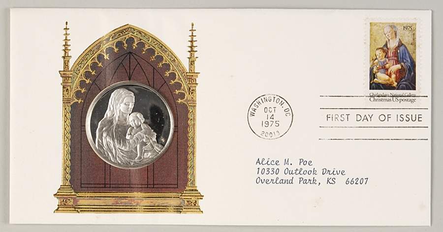 Postmasters of America Christmas, 1975, Madonna And Child - No Box by Franklin Mint-1