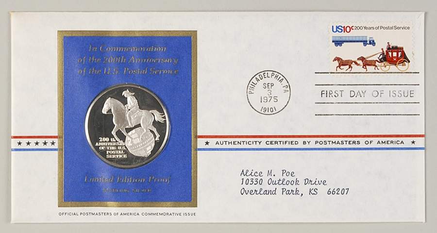 Postmasters of America U.S. Postal Service Bicentennial - No Box by Franklin Mint-1
