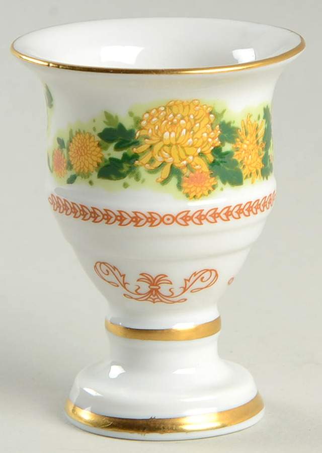 Flowers of the Victorian Year Mini Vase November Chrysanthemum - No Box by Franklin Mint-1