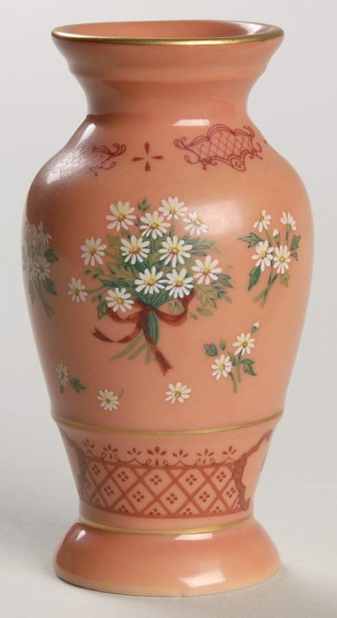 Flowers of the Victorian Year Mini Vase April English Daisy - No Box by Franklin Mint-1