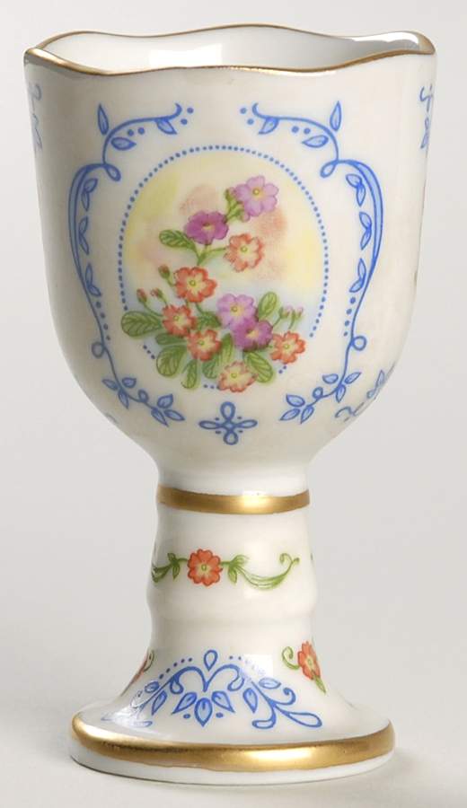 Flowers of the Victorian Year Mini Vase February Primrose - No Box by Franklin Mint-1