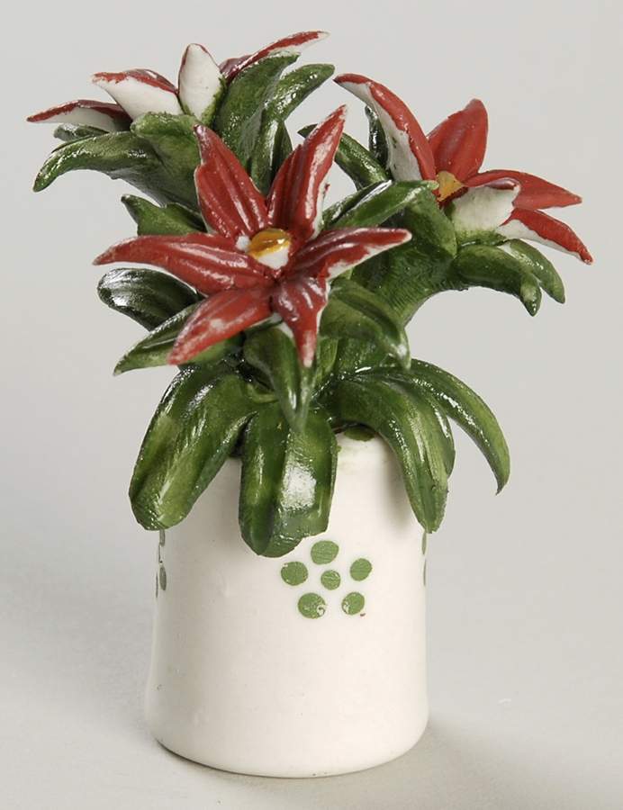 Flowers of the Year Miniatures Poinsettia - No Box by Franklin Mint-1