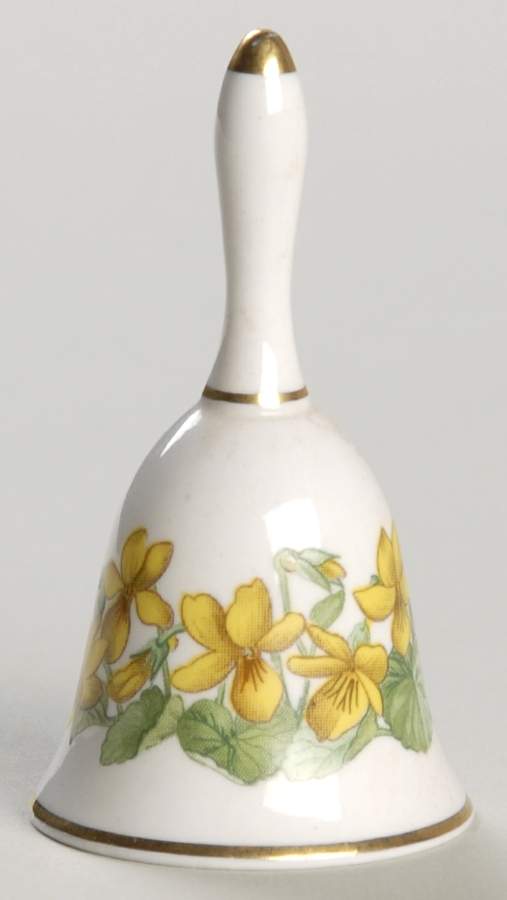 The Alpine Flowers Miniature Bell Yellow Wood Violet - No Box by Franklin Mint-1