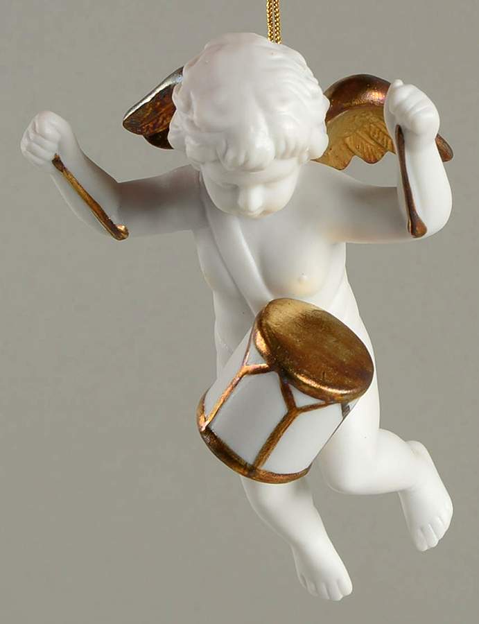 Heralding Angels Angel With Drum - No Box by Franklin Mint-1