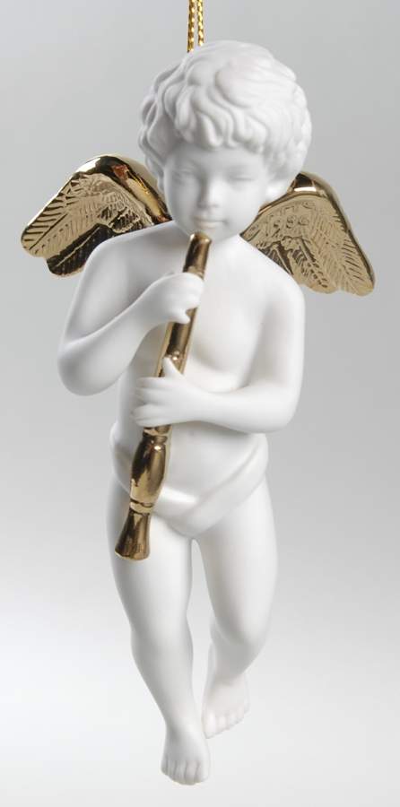 Heralding Angels Angel With Renaissance Recorder - No Box by Franklin Mint-1