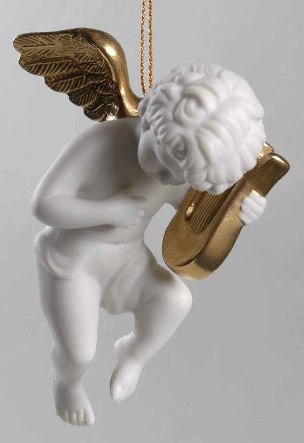 Heralding Angels Angel With Lyre - No Box by Franklin Mint-1