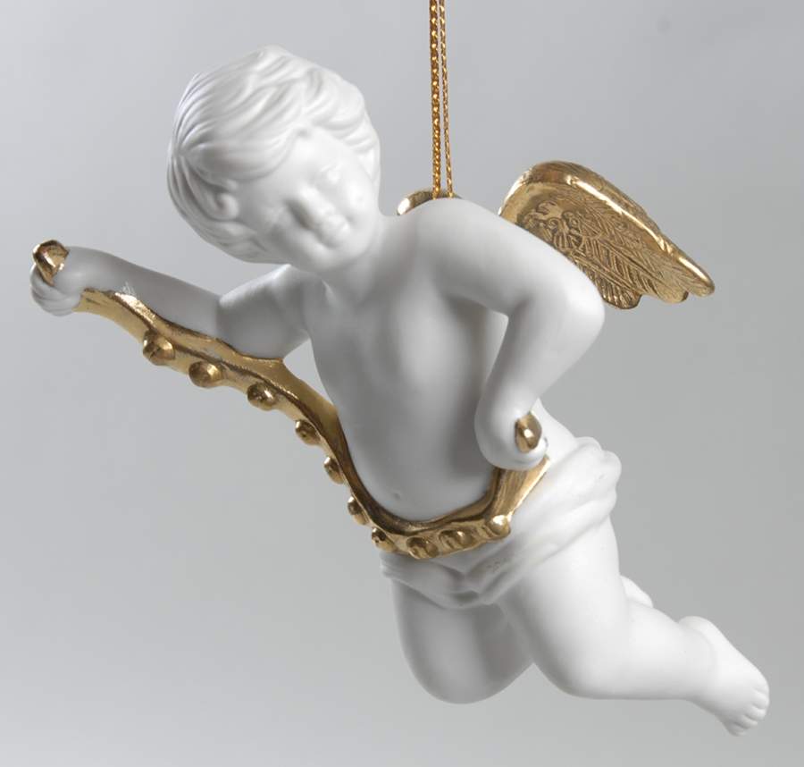 Heralding Angels Angel With Pellet Bells - No Box by Franklin Mint-1