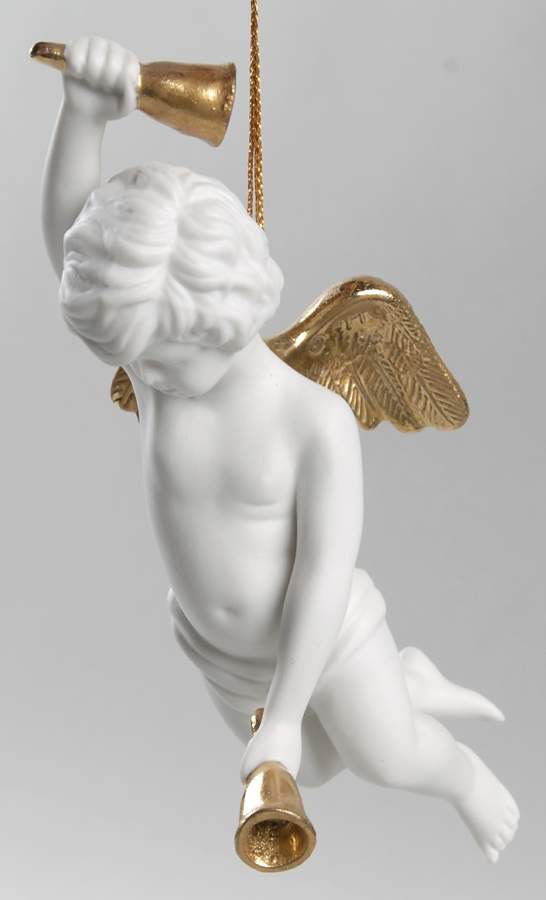 Heralding Angels Angel With Hand Bells - No Box by Franklin Mint-1